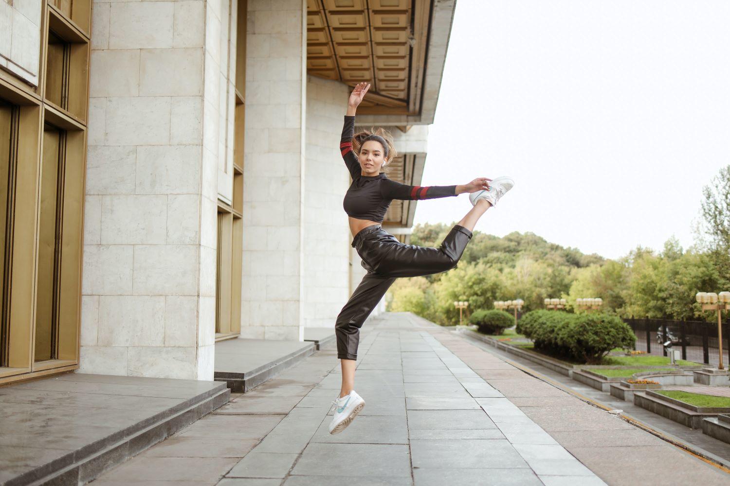 A woman dancing