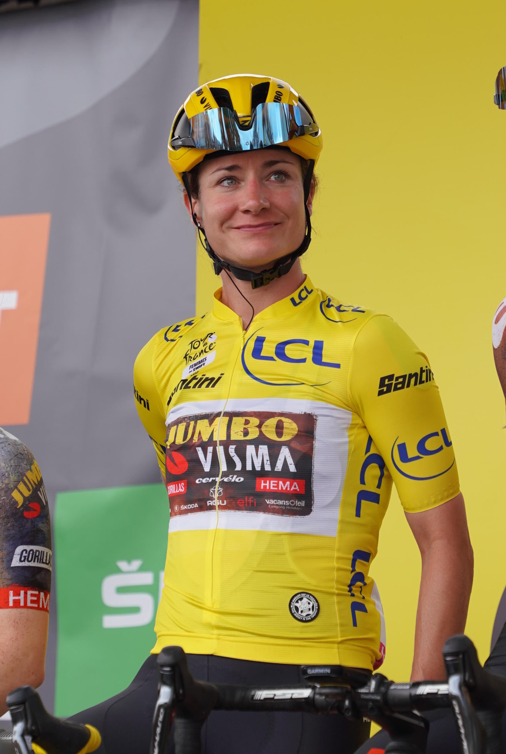 Marianne Vos photographed during the Tour de France in Reims. Source: Wikimedia Commons