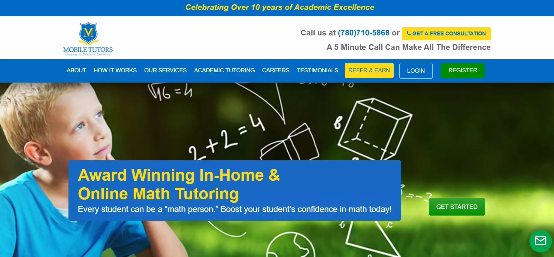 Help your child learn math at home or online.