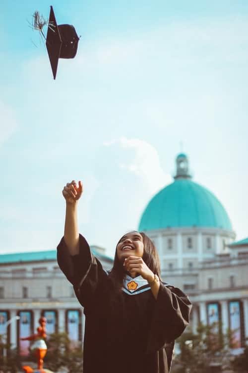 Student during graduation