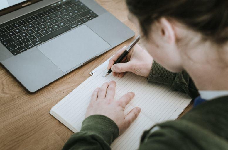 A man studying