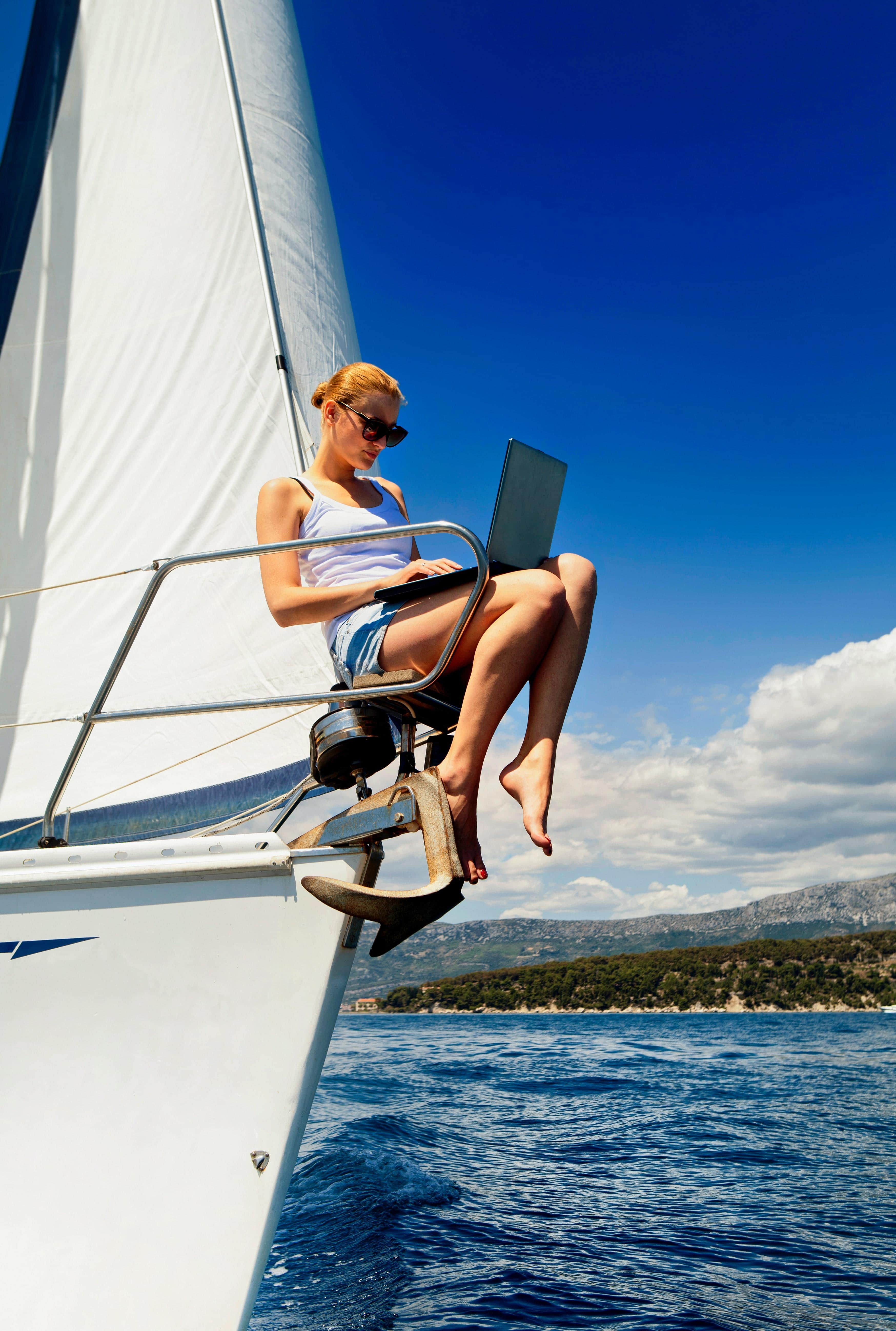 Woman on a ship