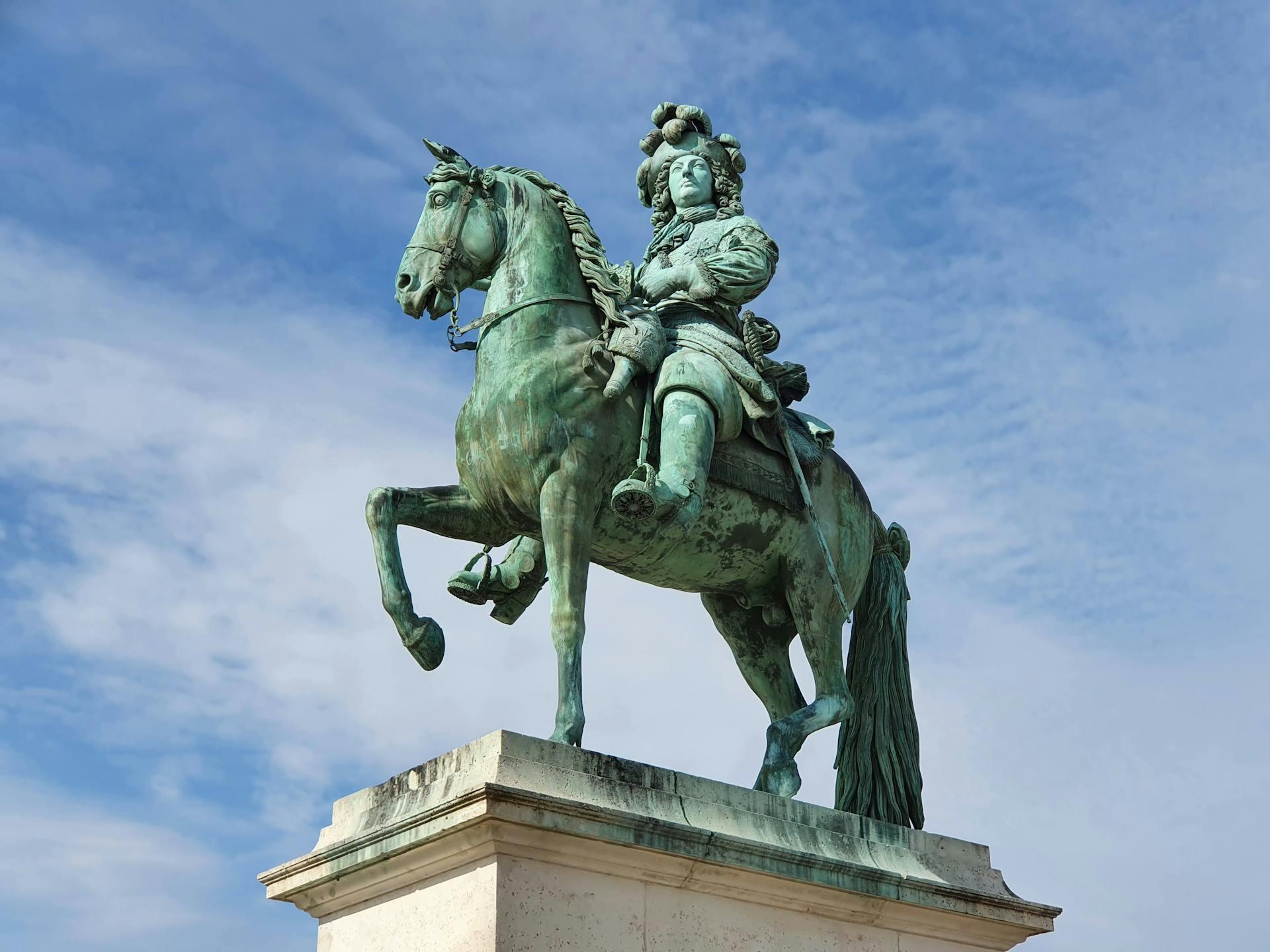 Statue of the Sun King, France's most famous monarch.