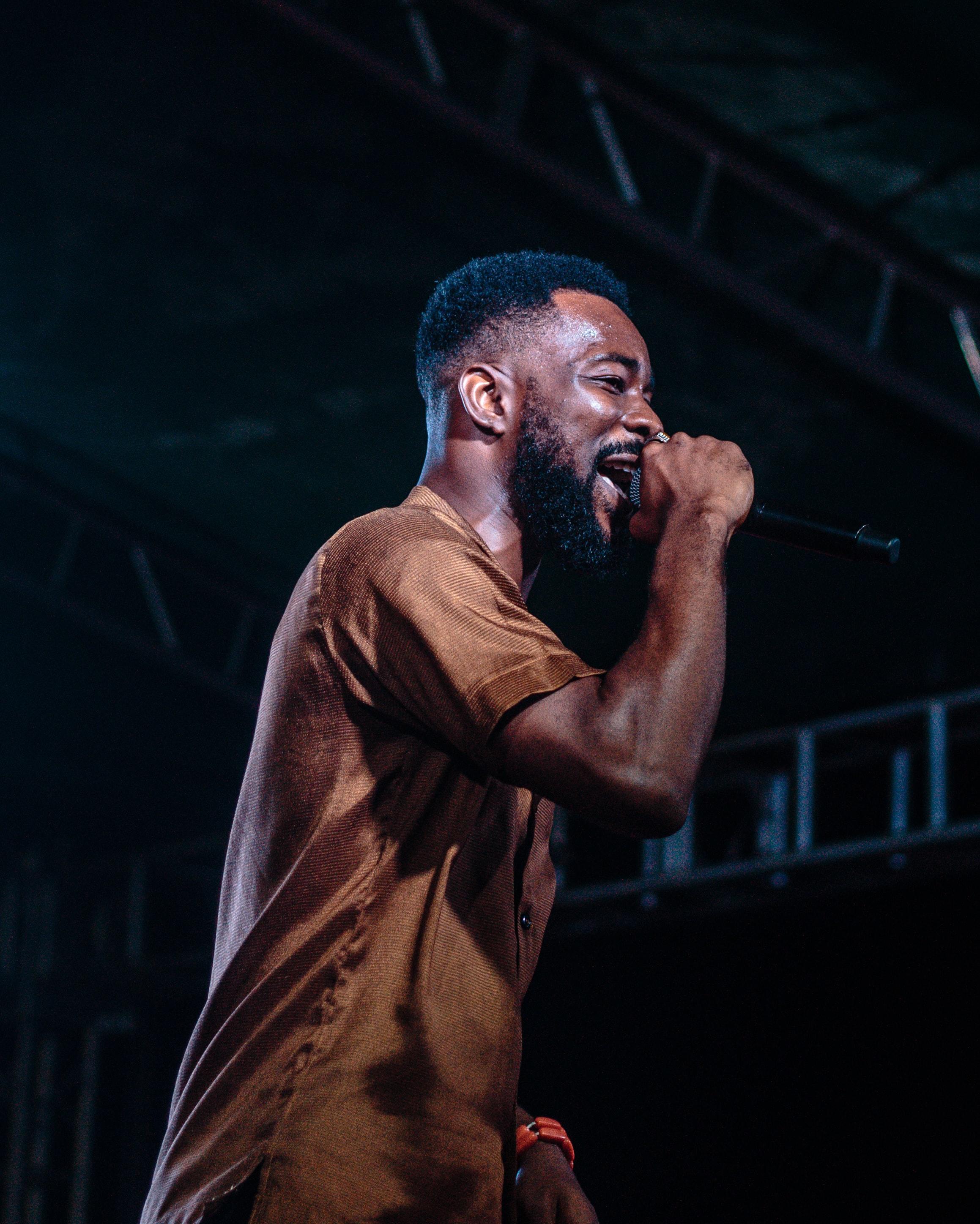 A man singing