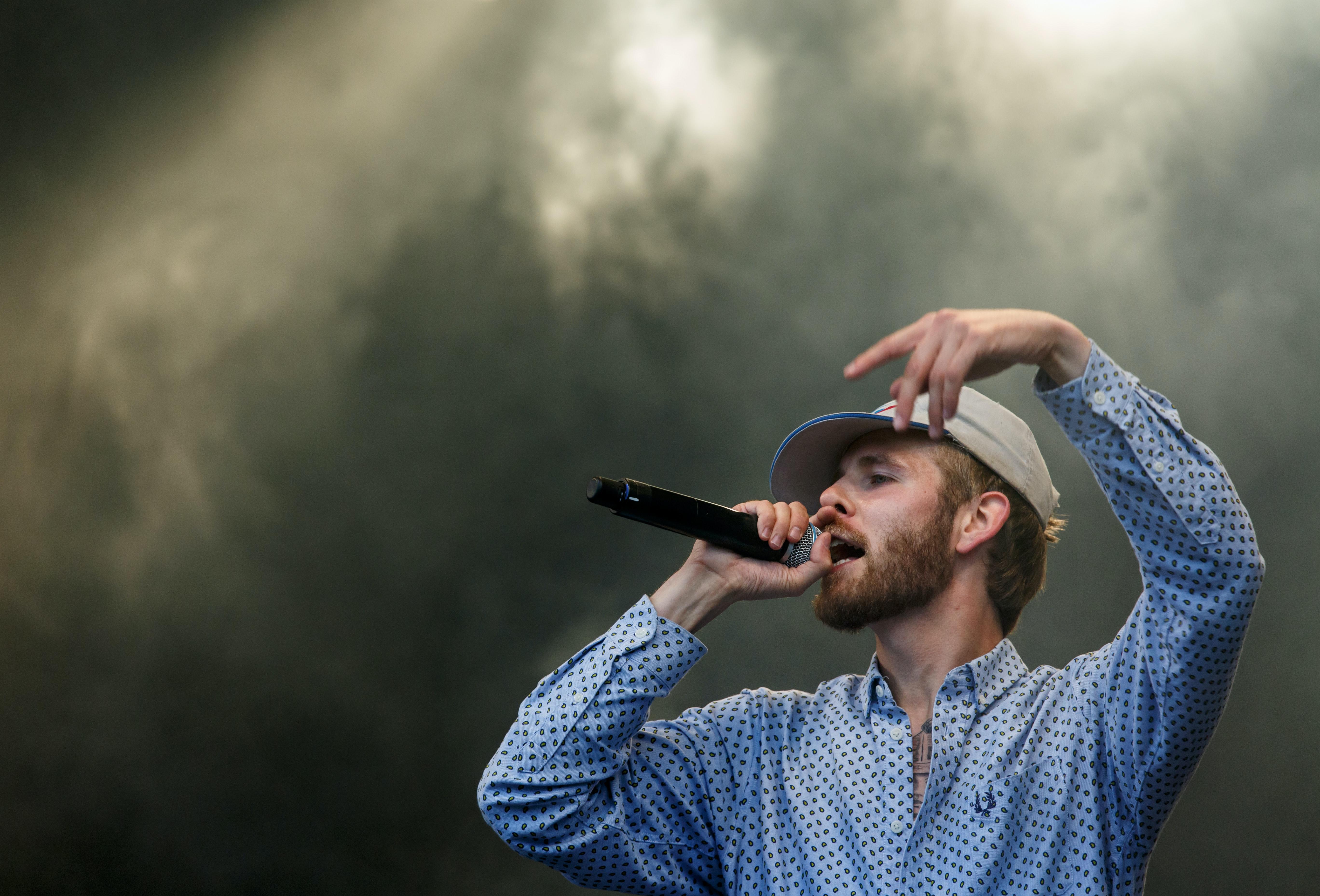 A man singing