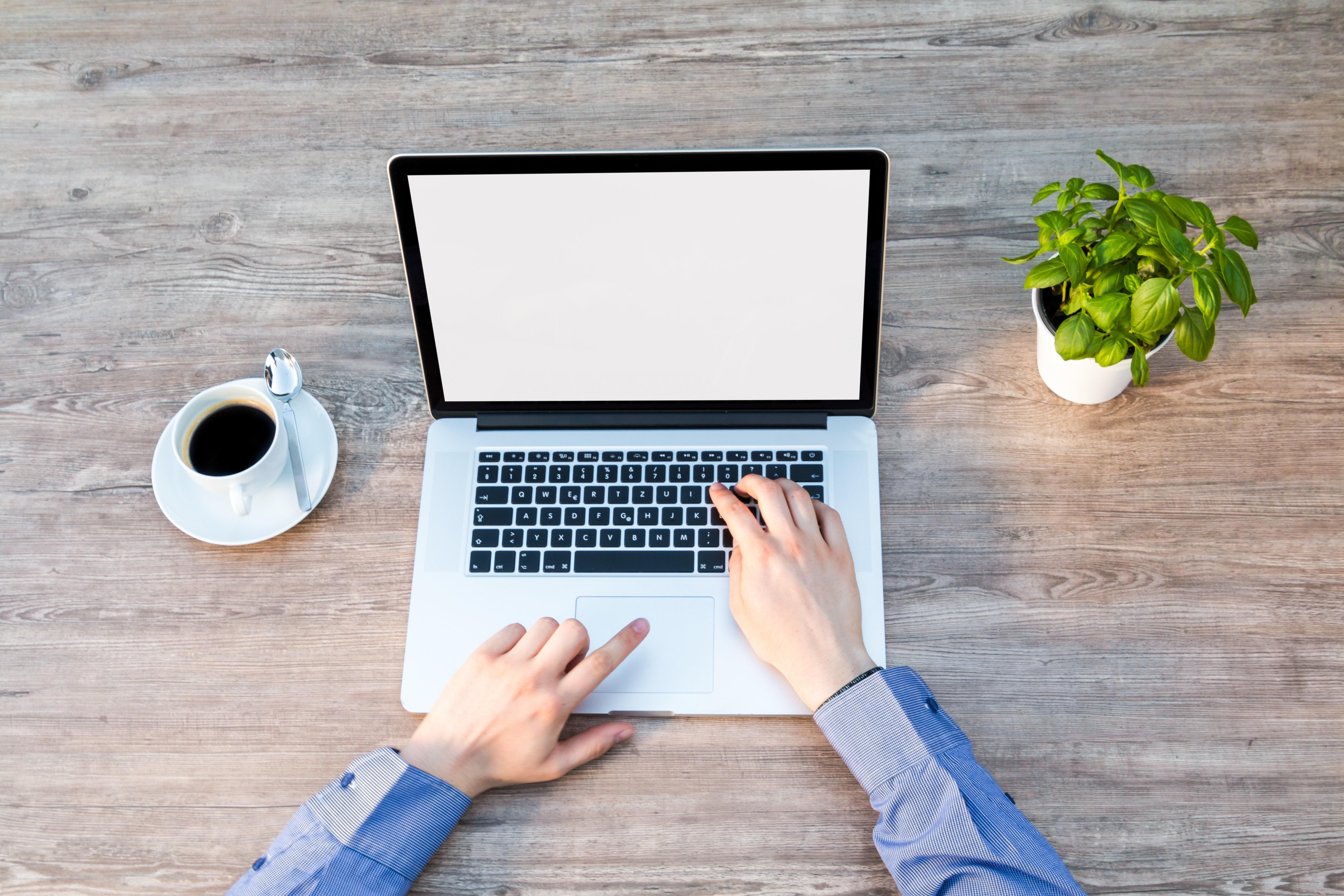 Always use two hands when typing.