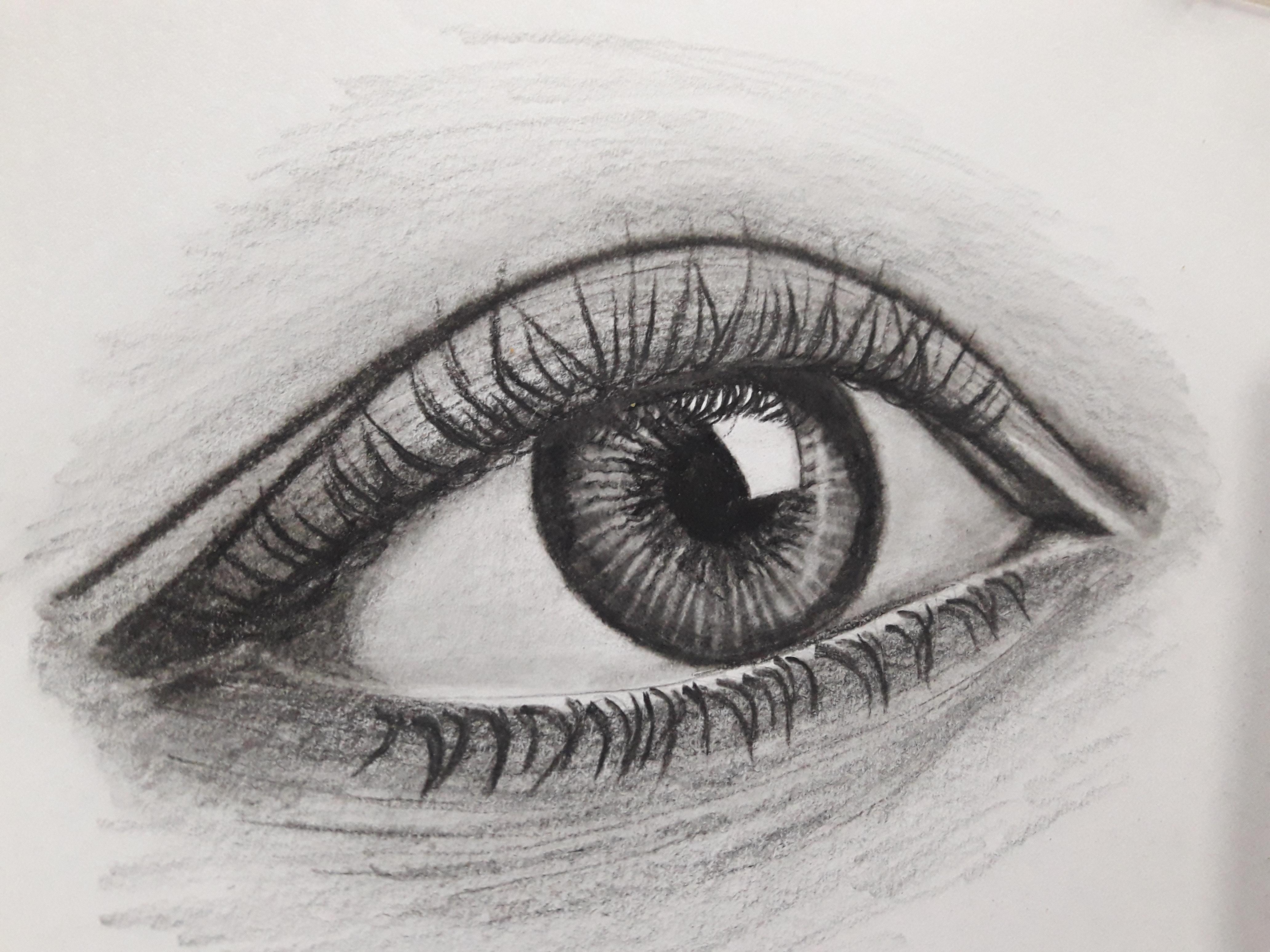 Start practicing the eyes separately before adding them to your face drawing. 