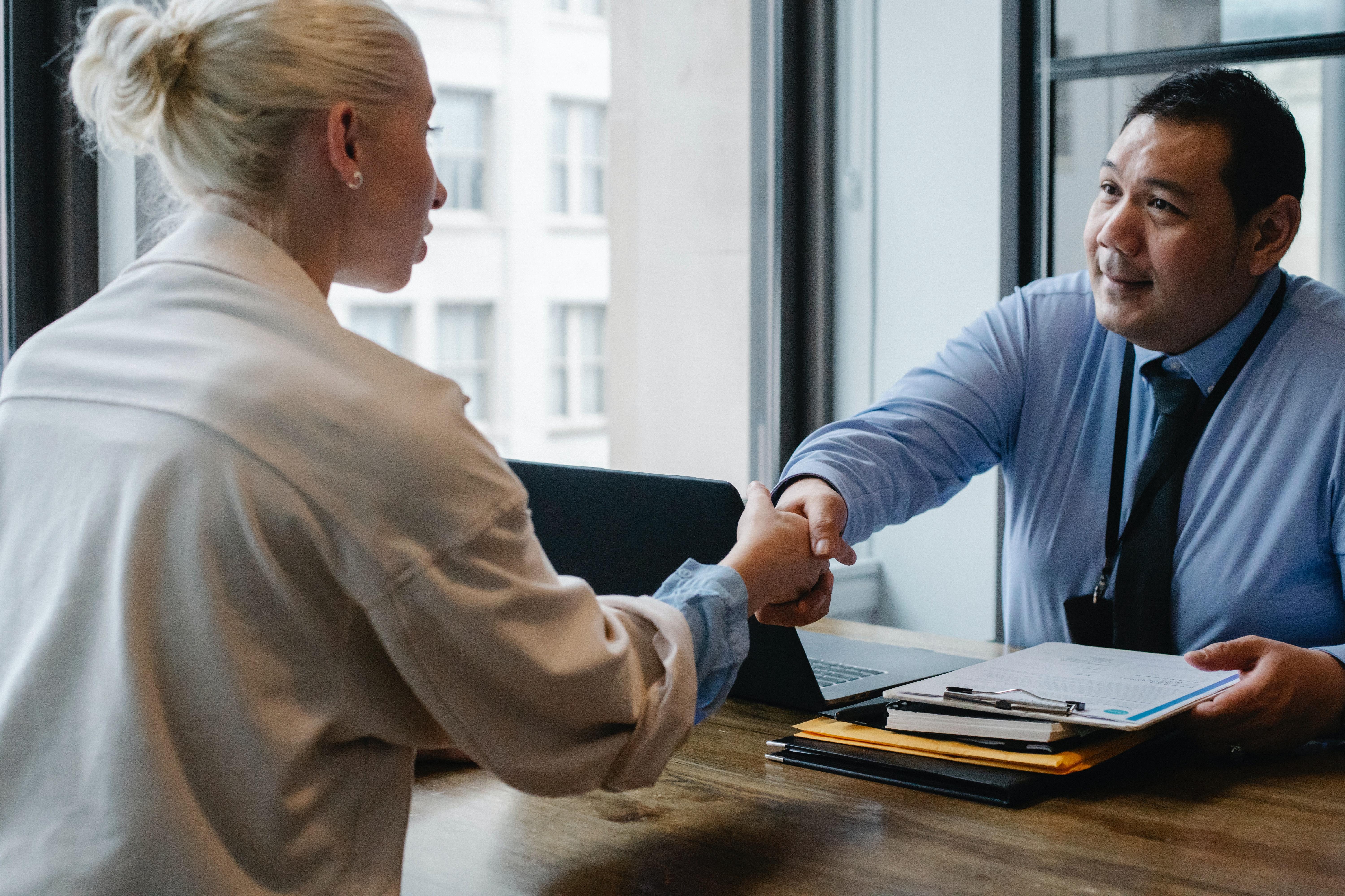 Two men shaking hands