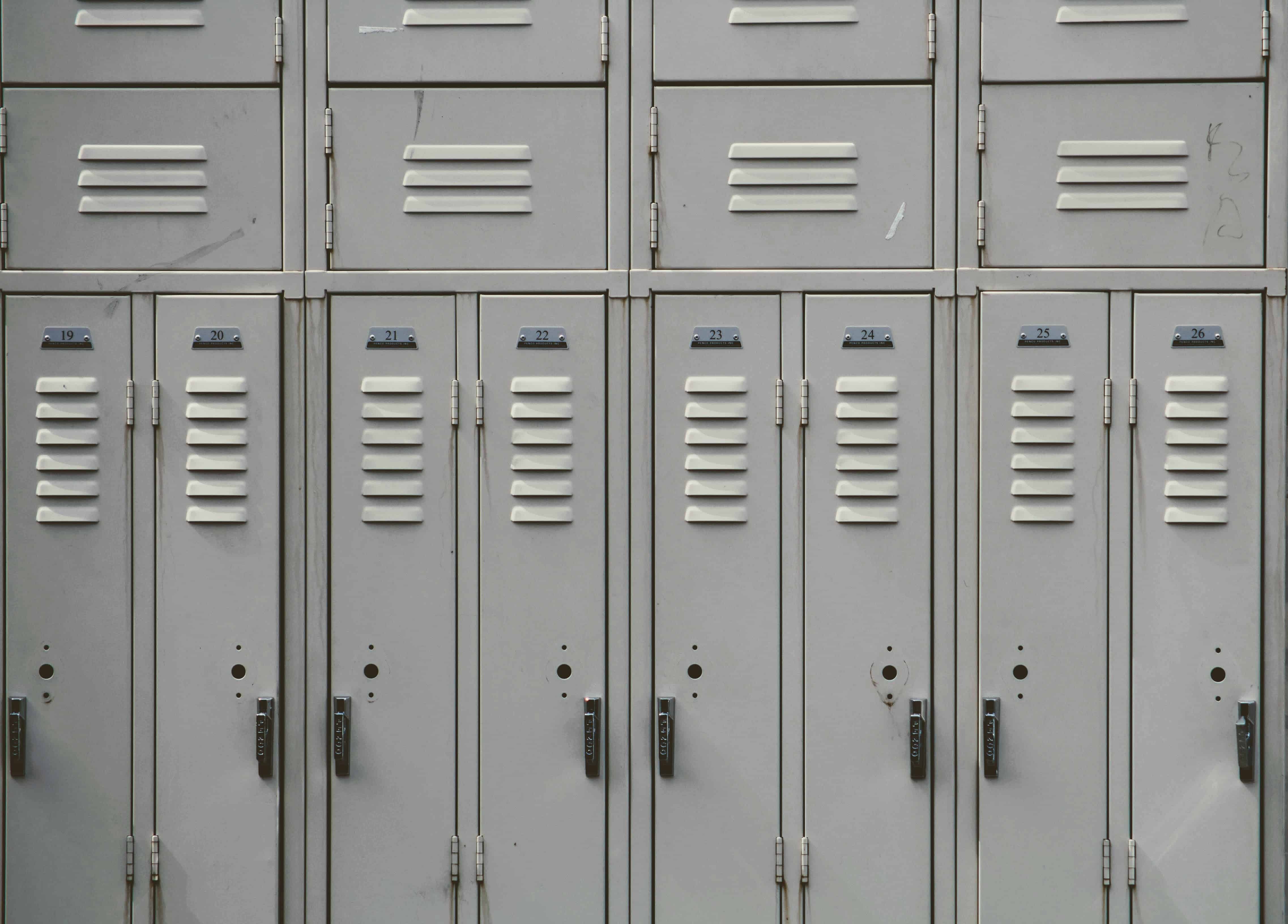 a row of lockers