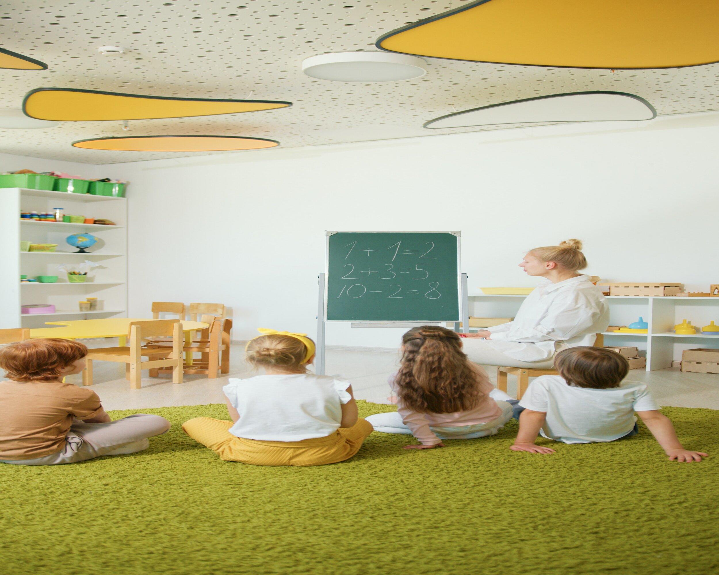Math teacher and students