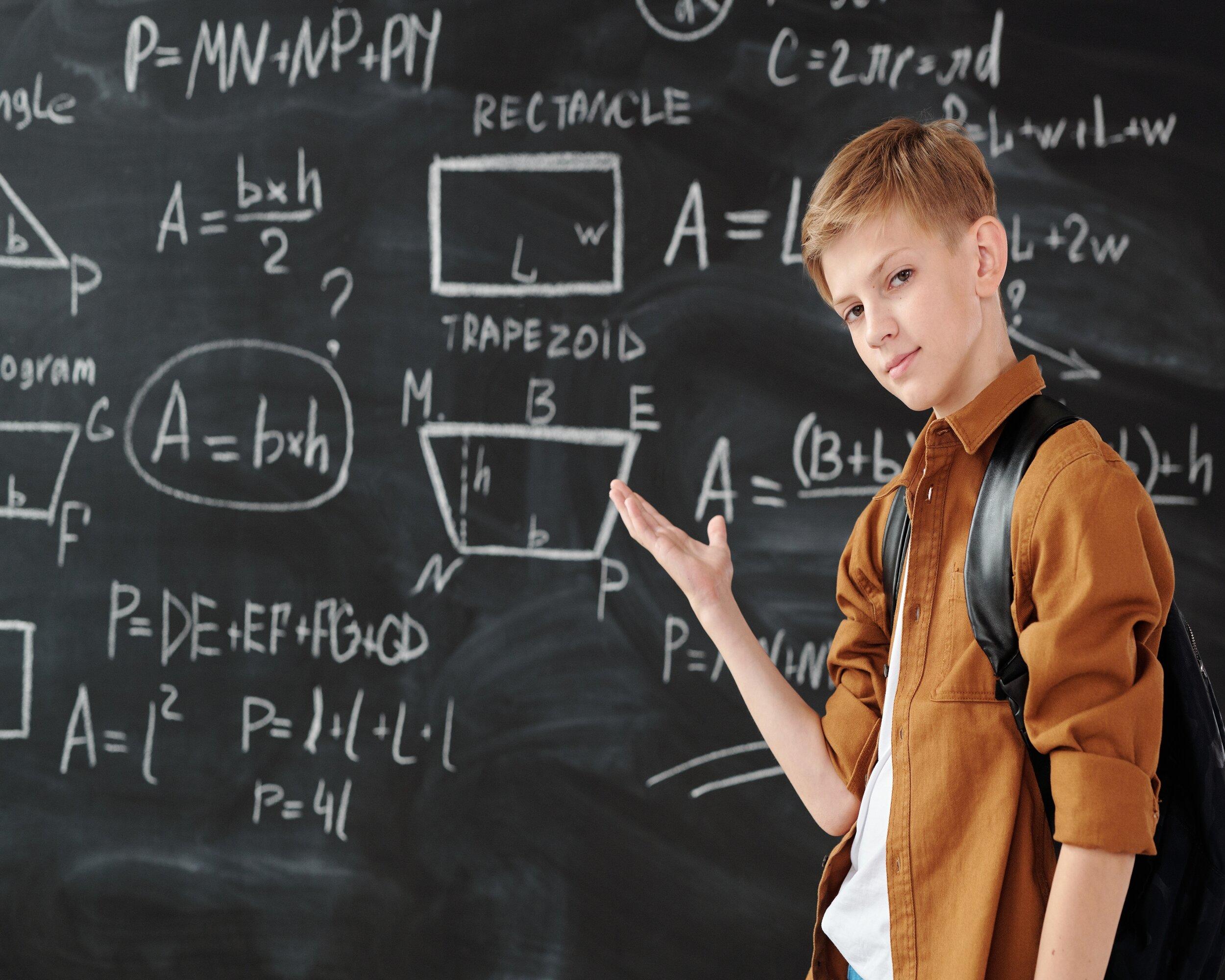 A student in a classroom