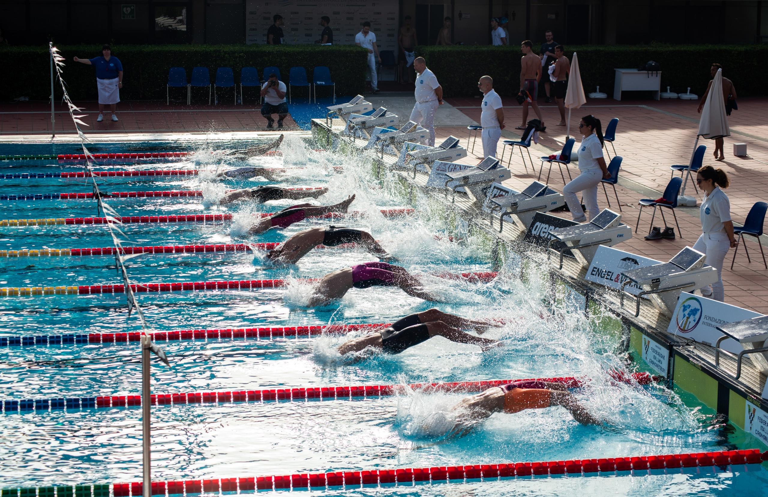 Swimming competition and training