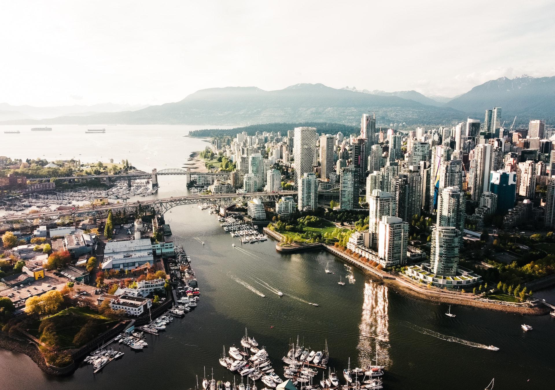 Vancouver Skyline Seen from Above