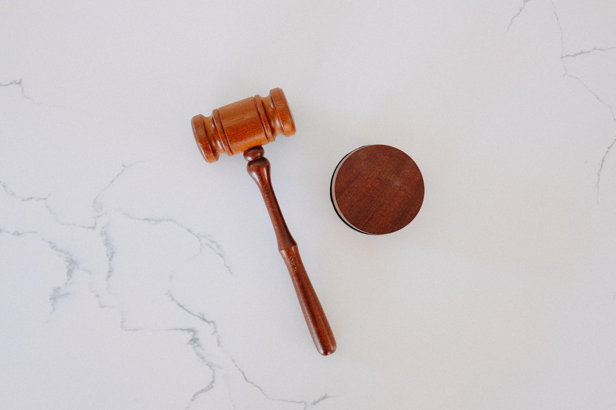 a courtroom gavel