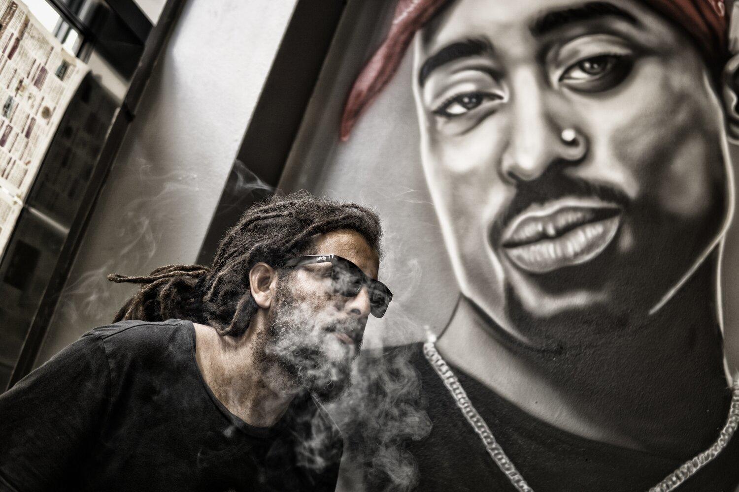 A man with dreadlocks