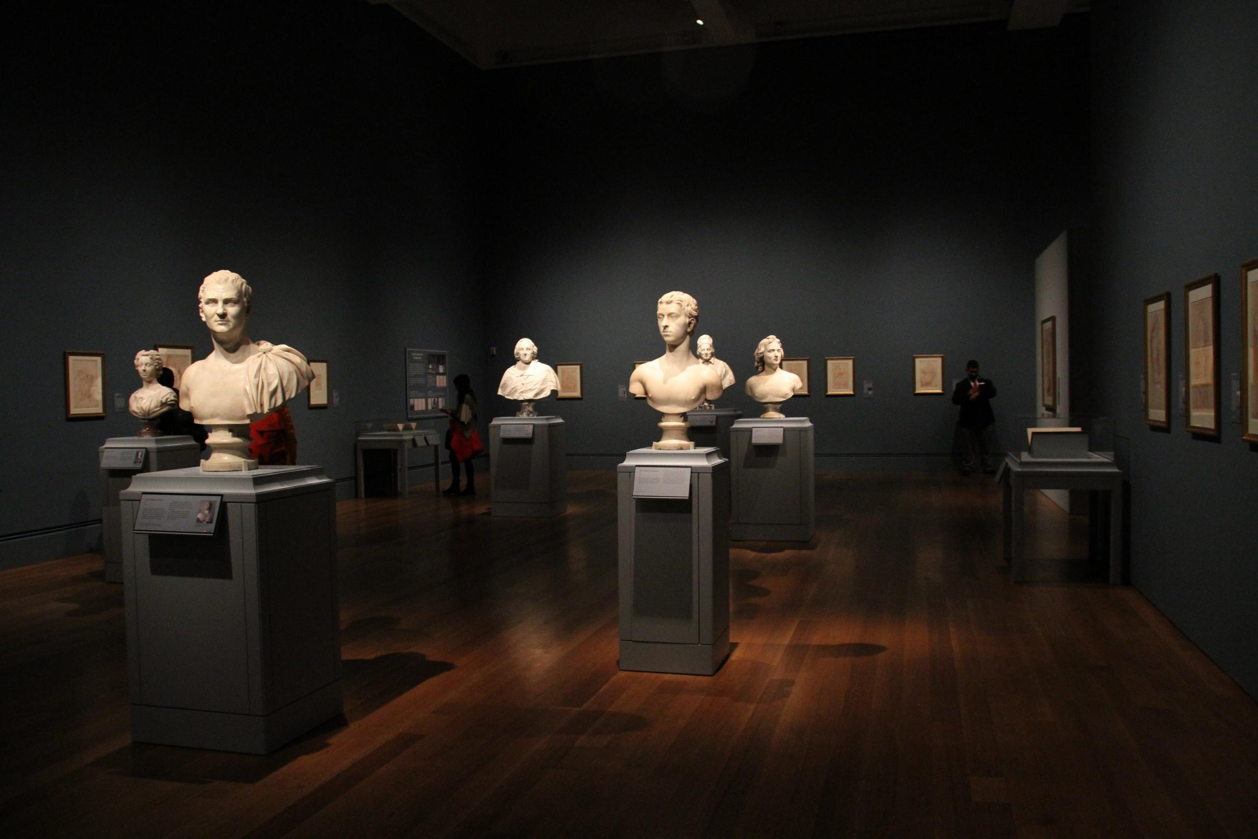 A museum with busts