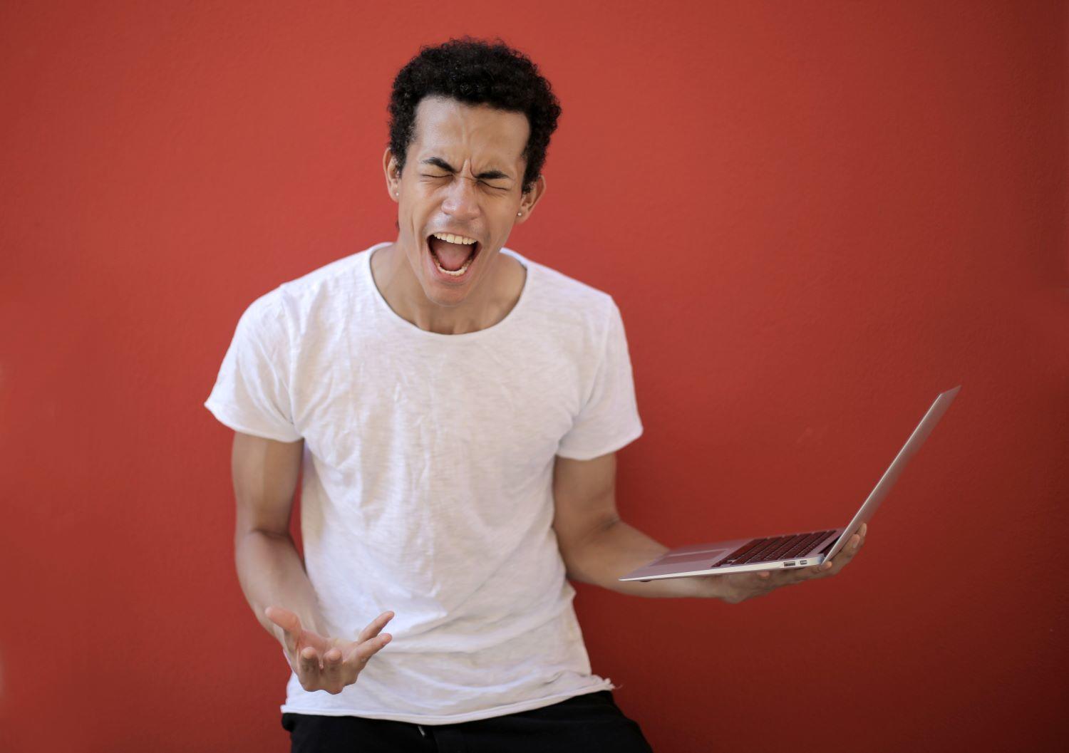 A man with laptop