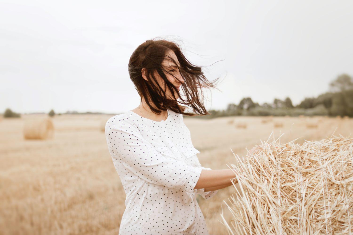 A woman in the field