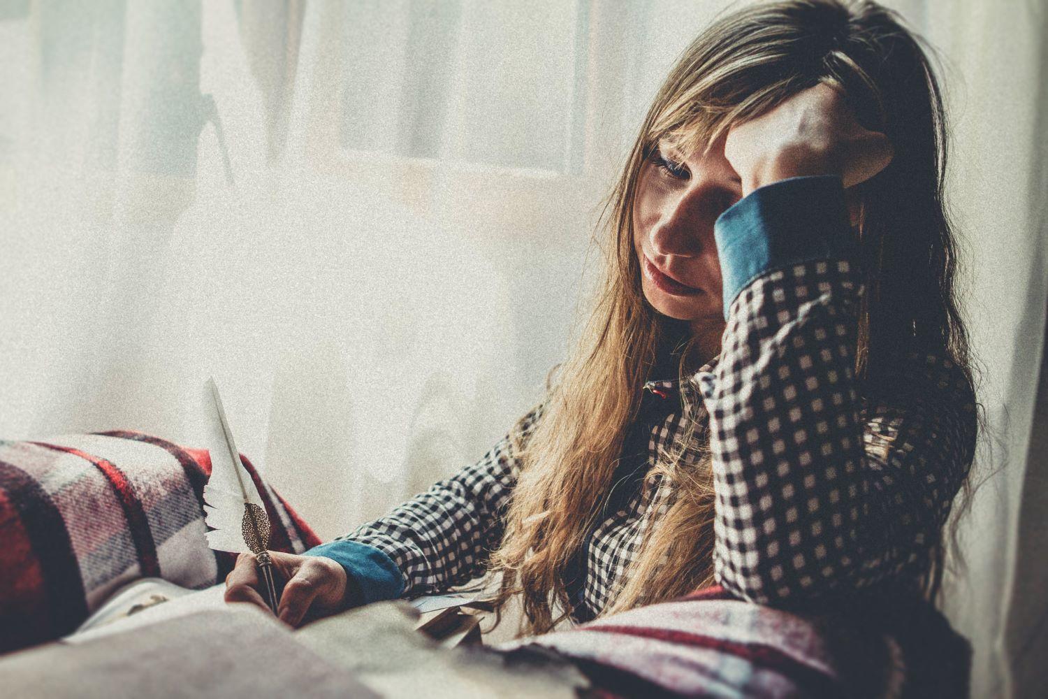 A woman feeling tired