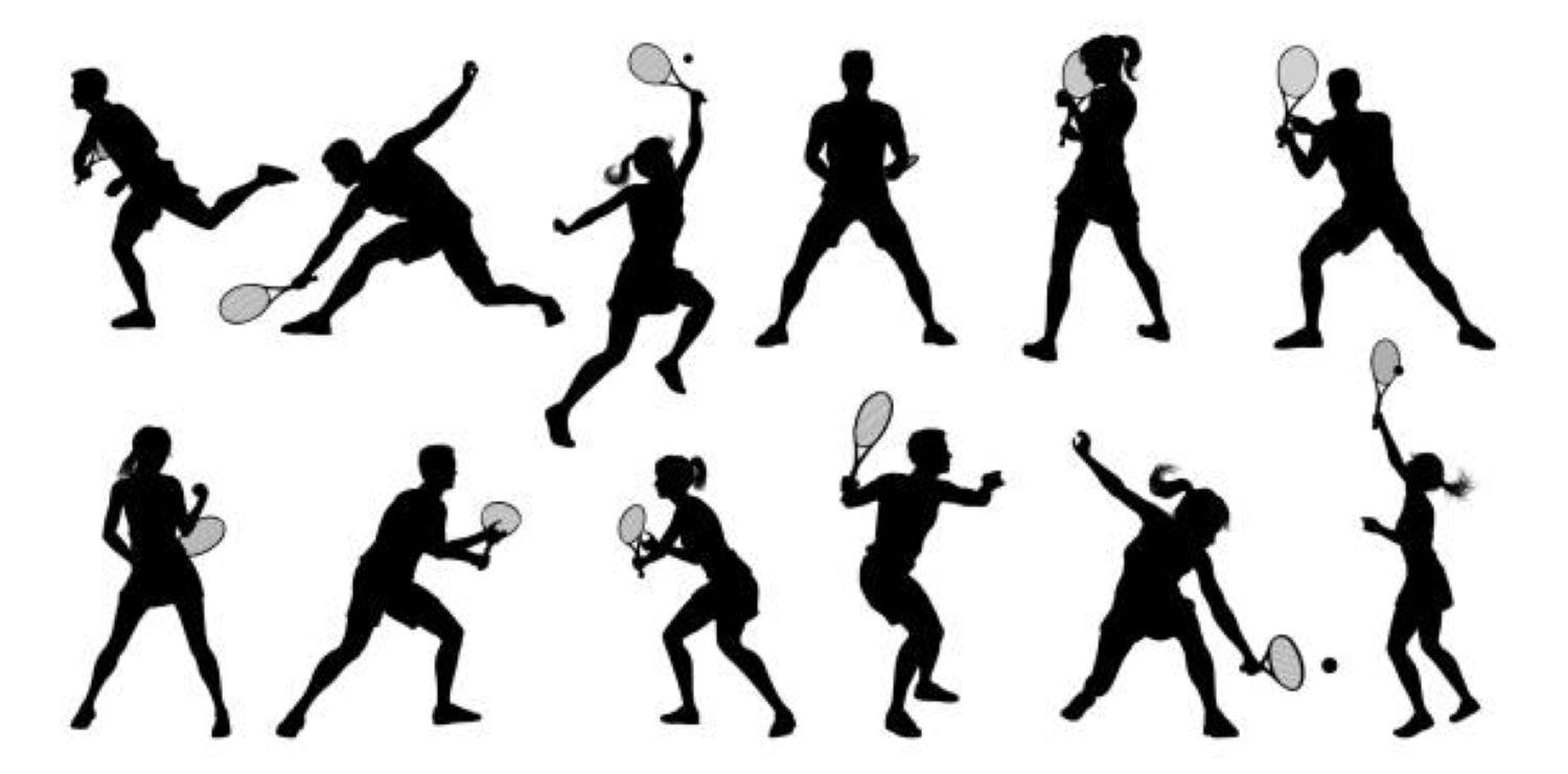 Illustration of tennis players