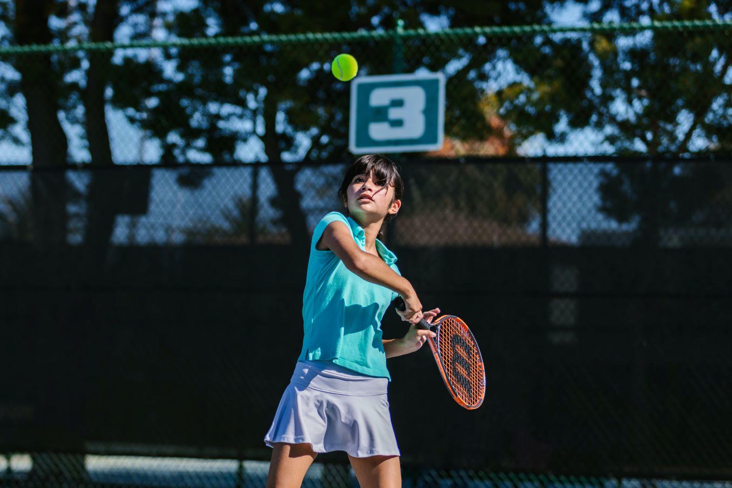 A man playing tennis