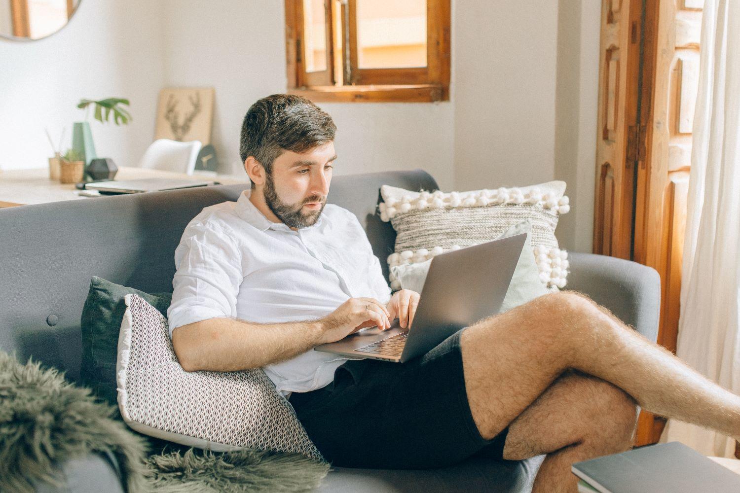 A man with laptop 