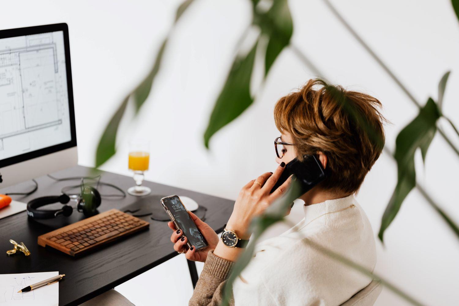 Woman on the phone