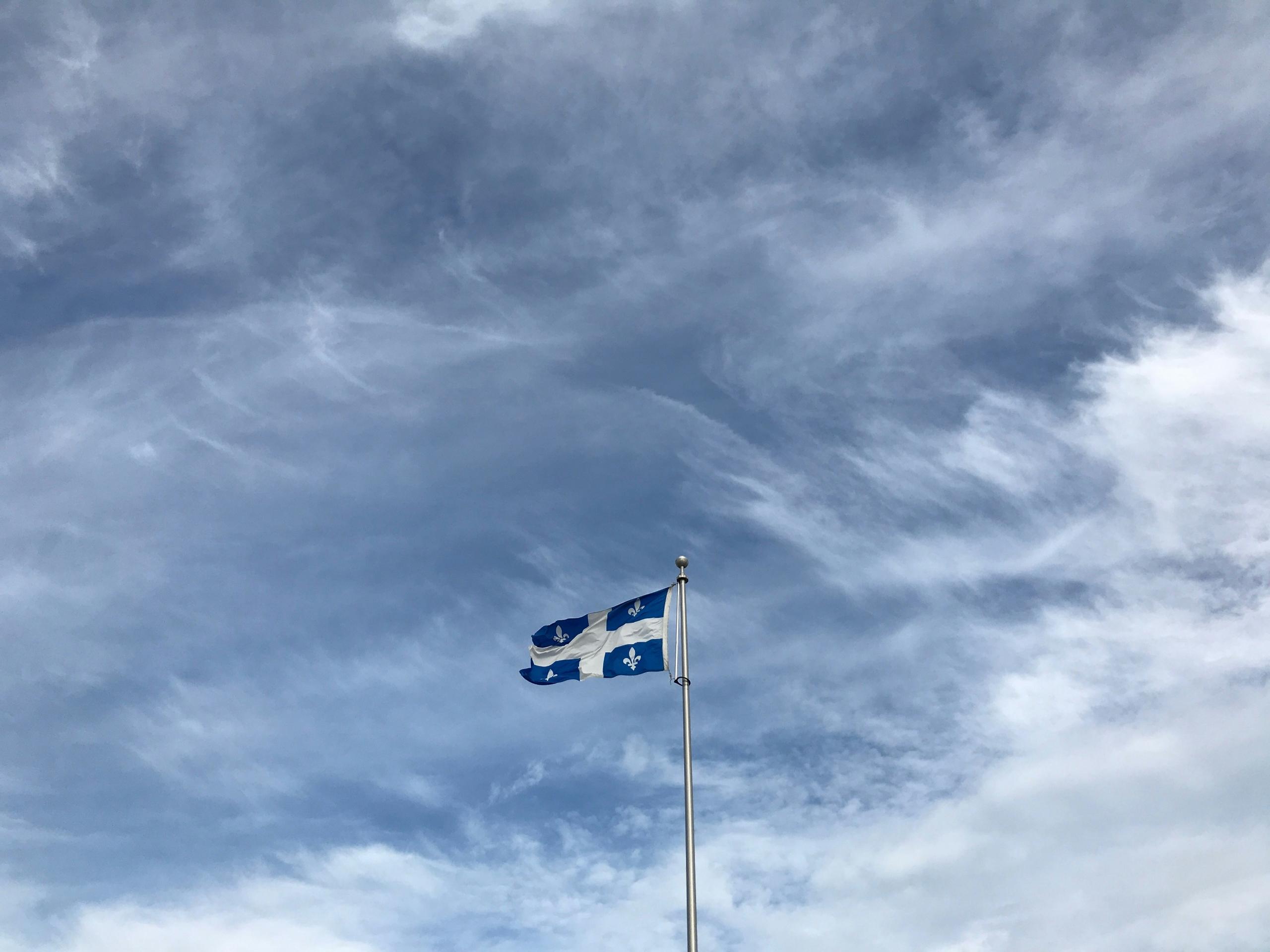 A Quebec flag.