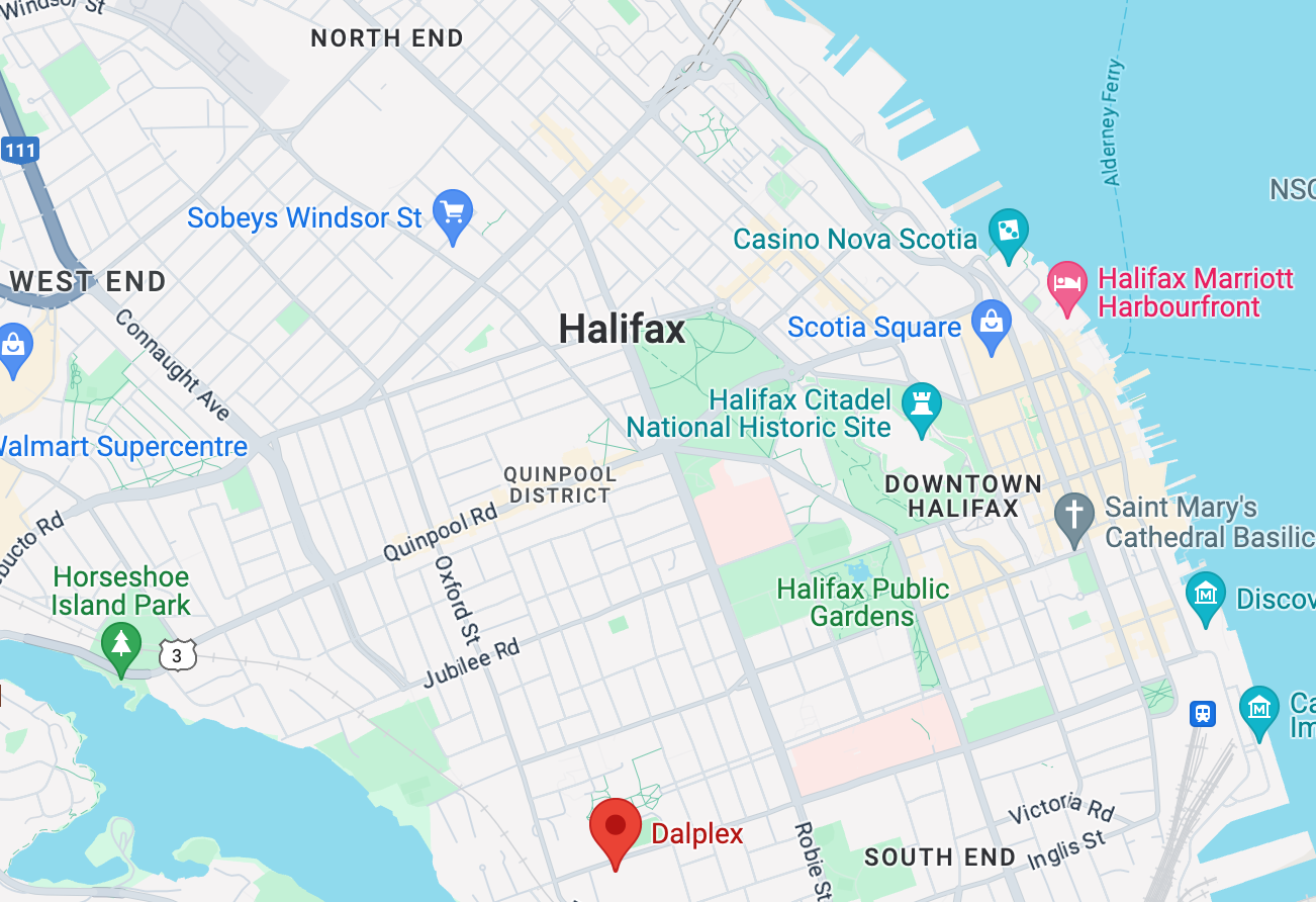 A map showing Dalhousie Judo Club's location.