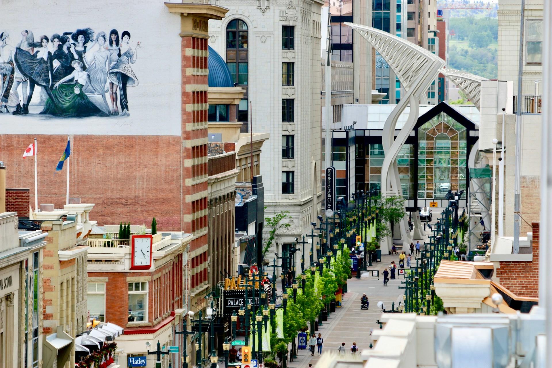 A street in Calgary where Graphic Design students get inspired.