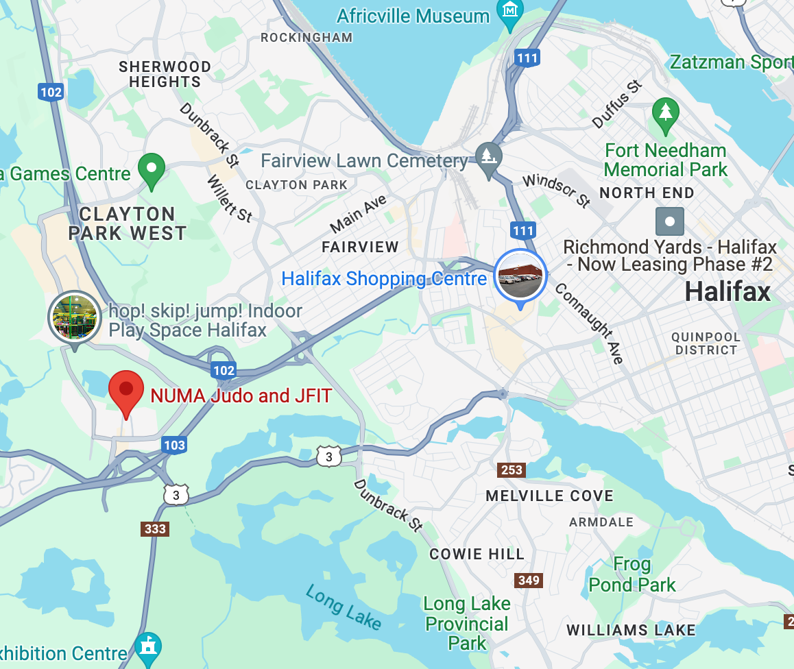 Map showing the location of NUMA - Nova United Martial Arts.