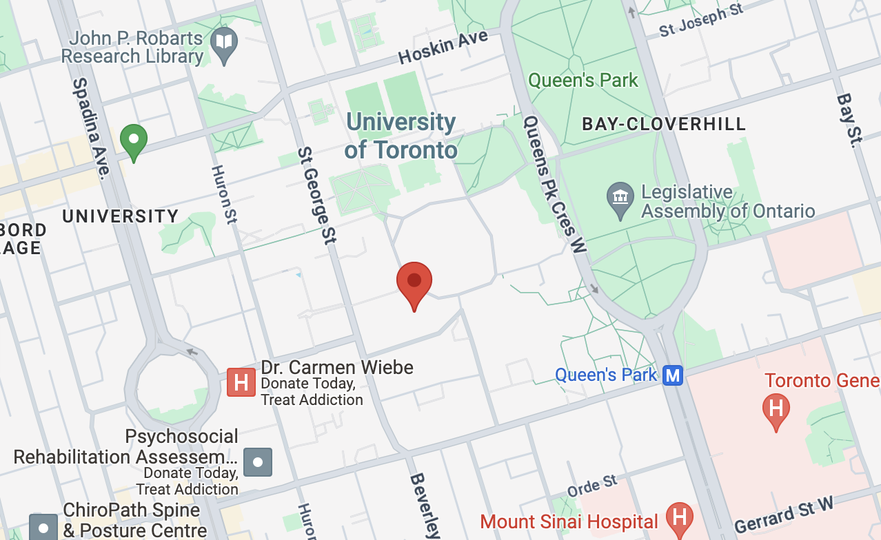 a map of the university of Toronto