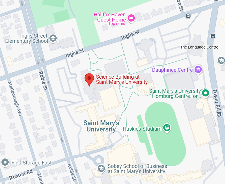 Photograph from Google Maps showing the location of Saint Mary's University.