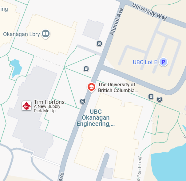 Photograph from Google Maps showing the location of the University of British Columbia.