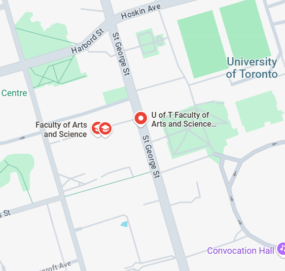 Photograph from Google Maps showing the location of the University of Toronto.