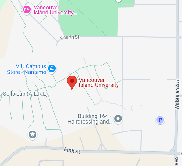 Photograph from Google Maps showing the location of the Vancouver Island University.