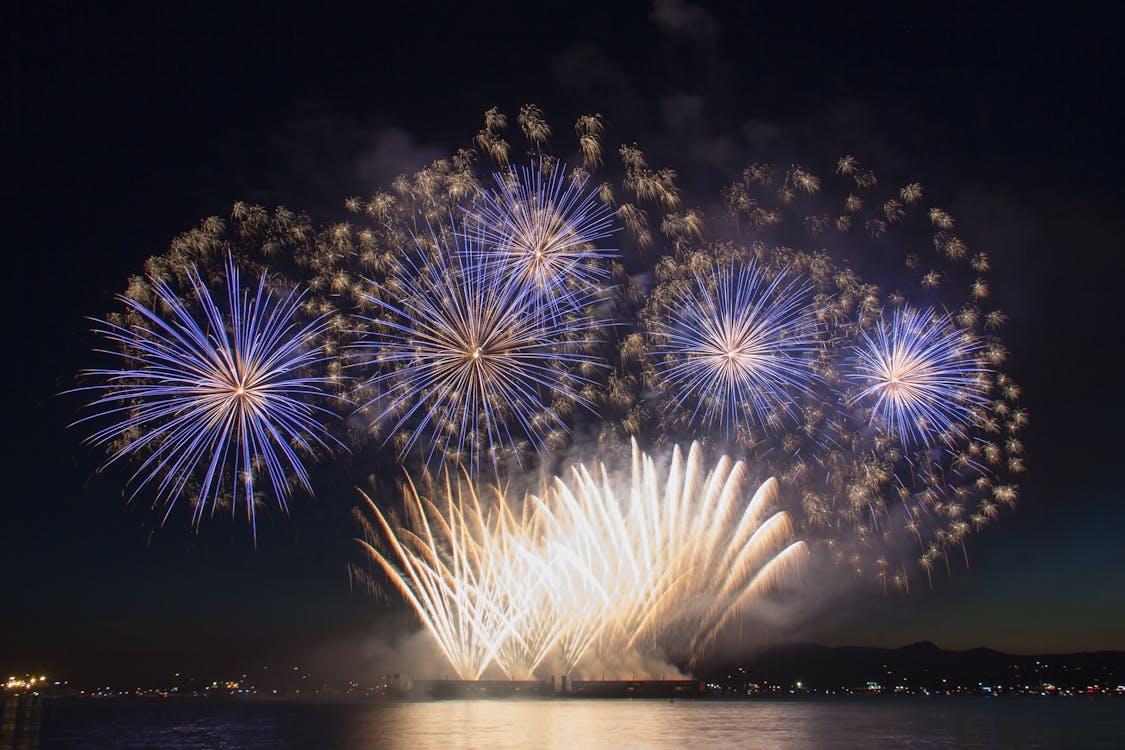 The photograph shows fireworks on Canada Day.
