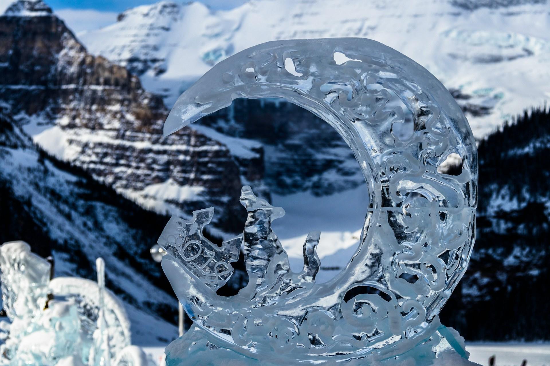 Ice sculpture in Quebec.