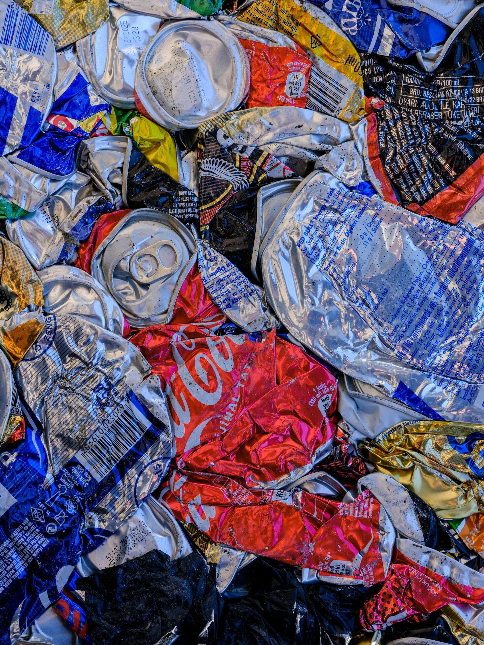 landfills consisting or metals and cans.