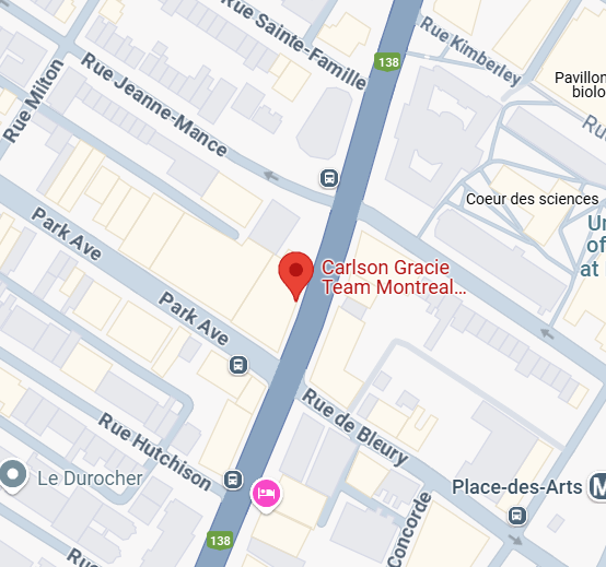 Carlson Gracie Team Montreal location.