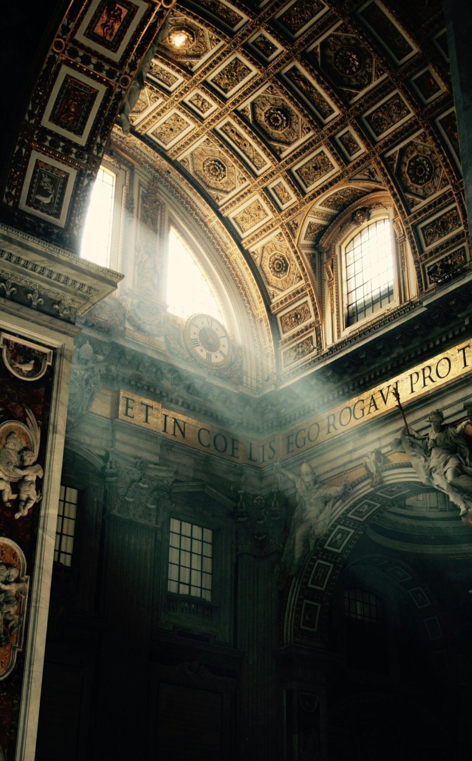 Light penetrates St. Peter's Basilica.