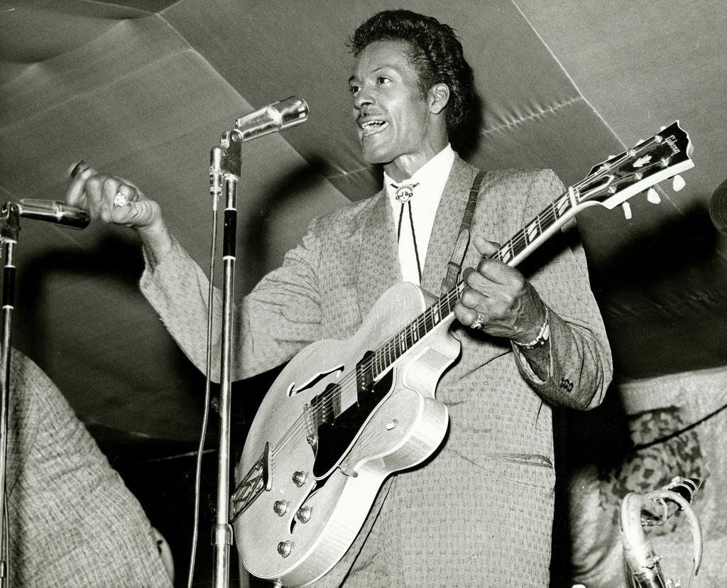 Chuck Berry on stage via Visual Hunt.