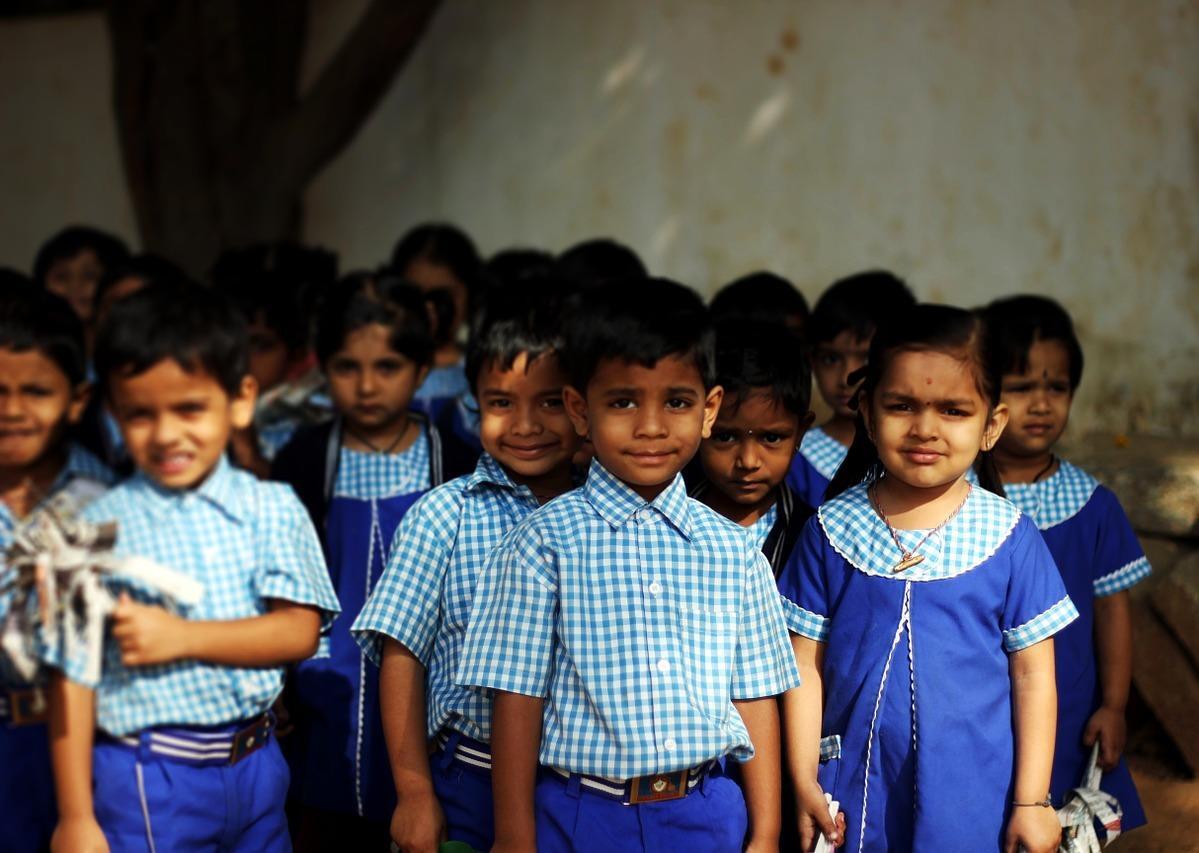 Schoolchildren in Karnataka, India