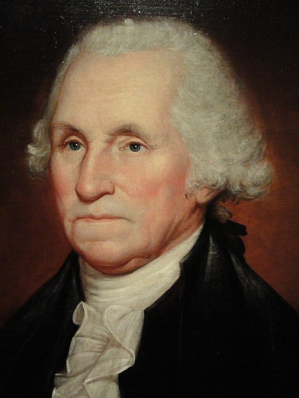 A portrait of George Washington.