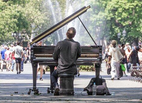 A man playing the piano