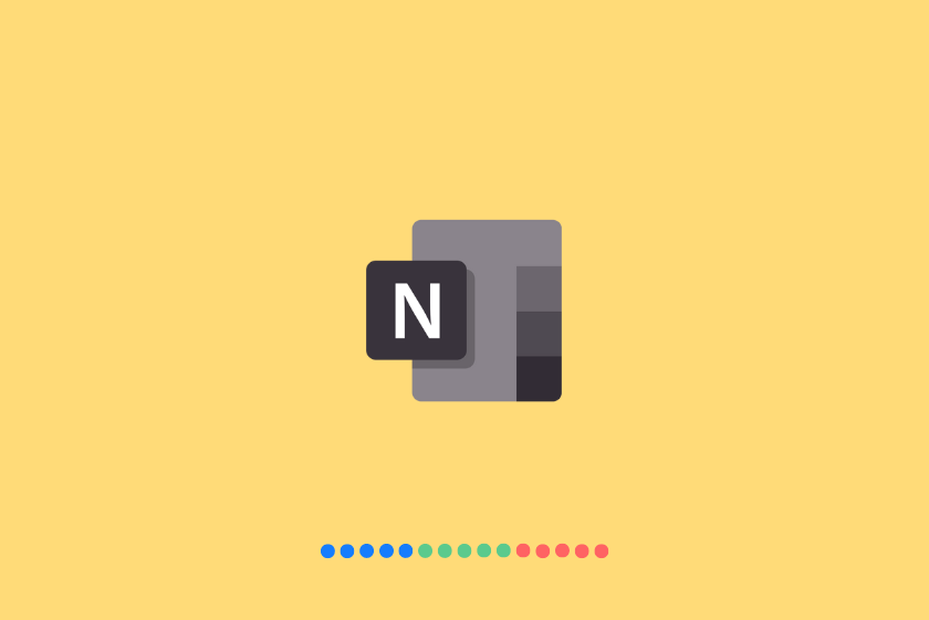 OneNote app logo on yellow background