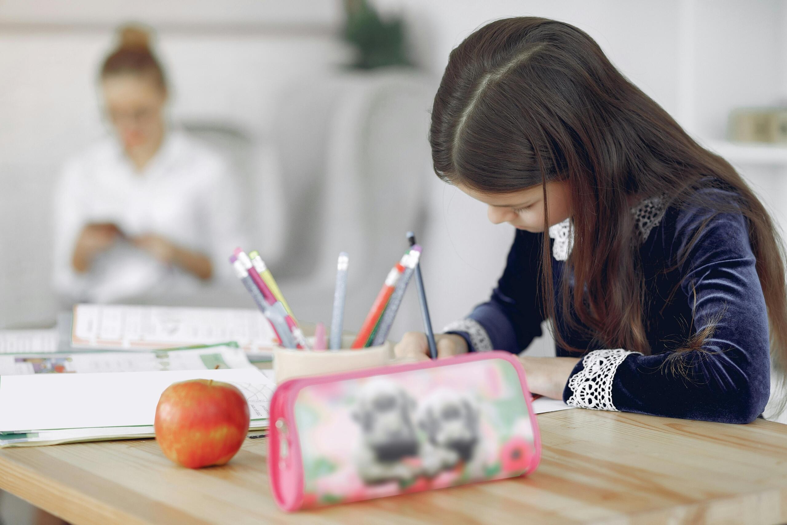 A tutor and student