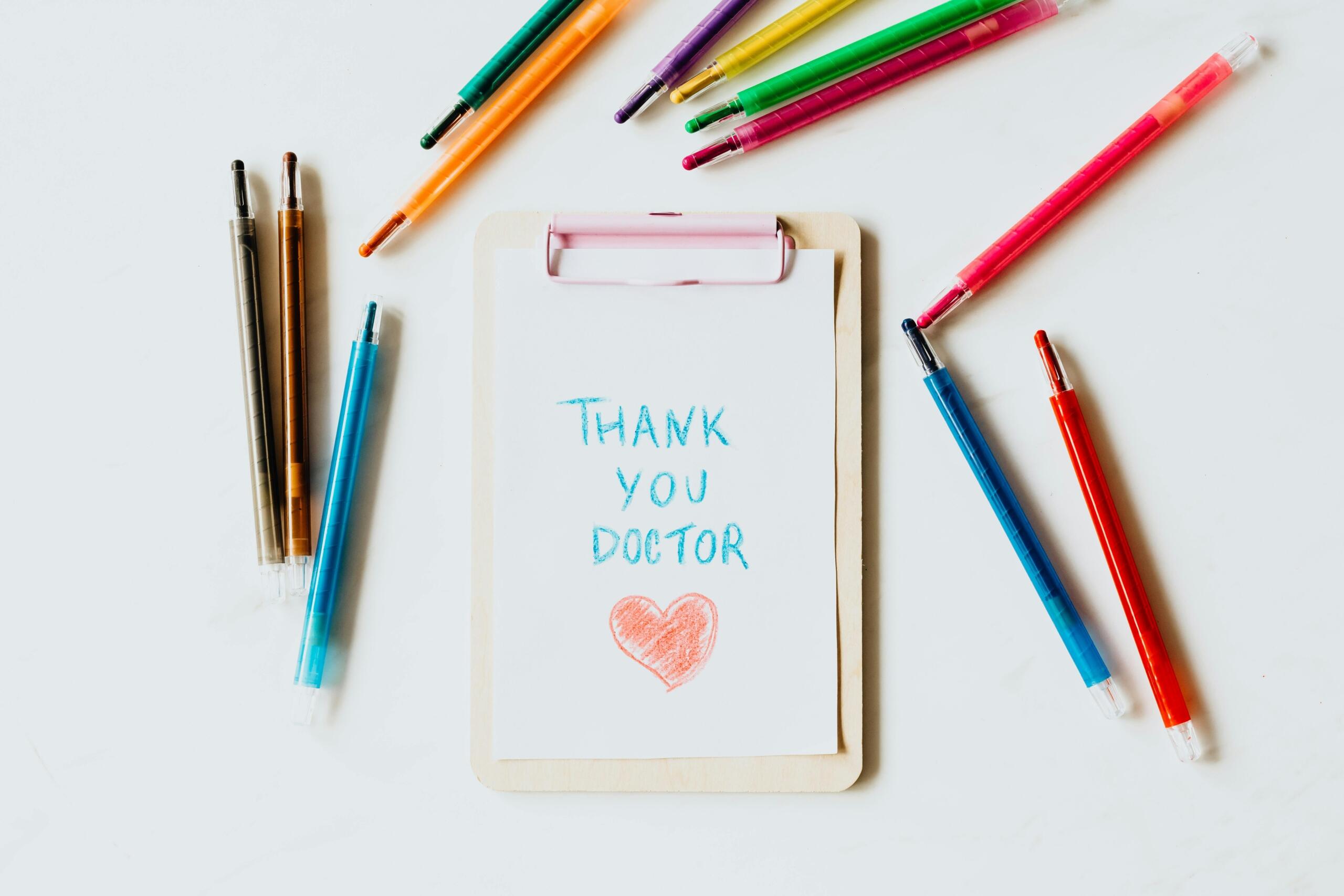 A thank you note