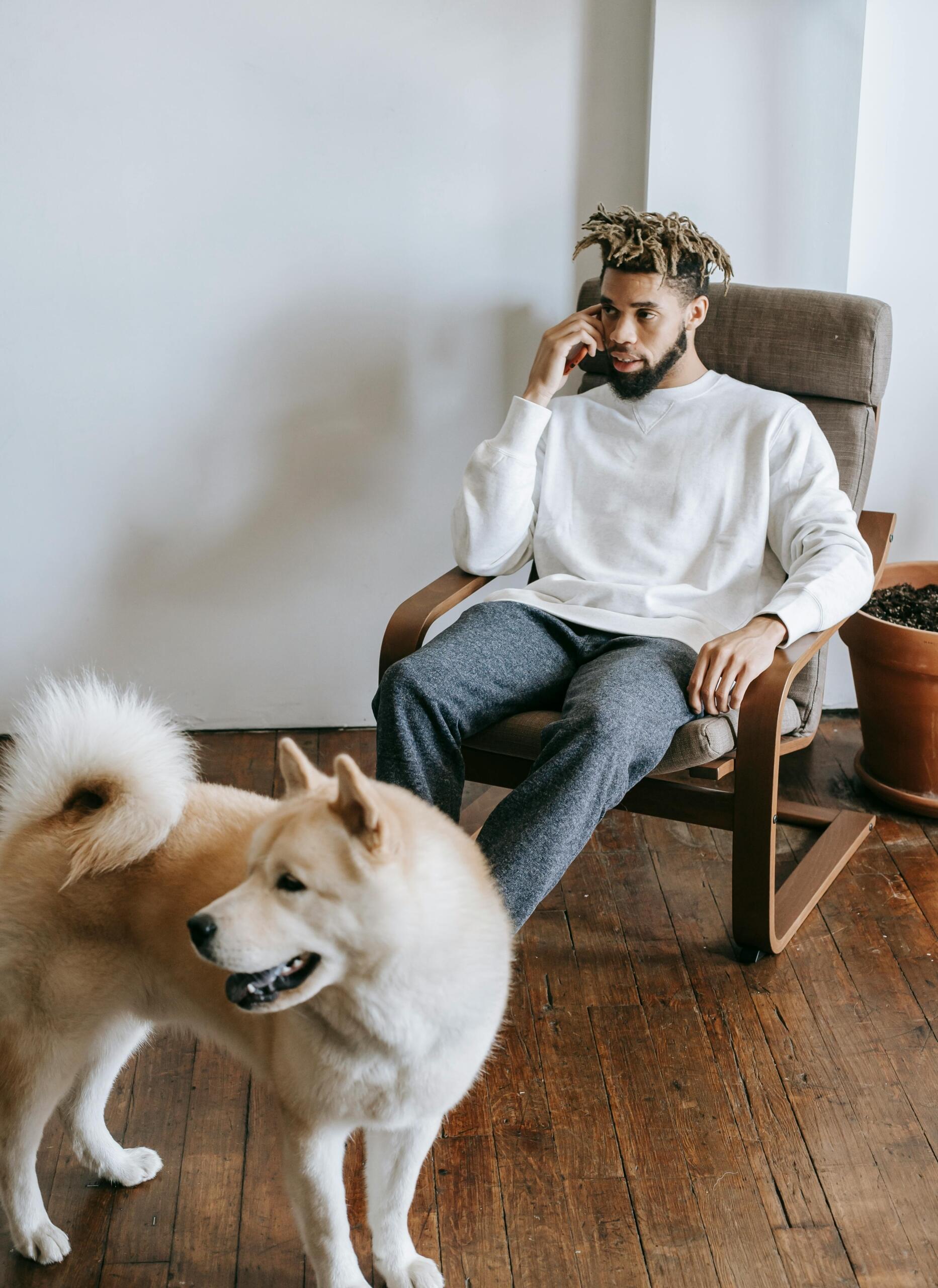 A man and his dog