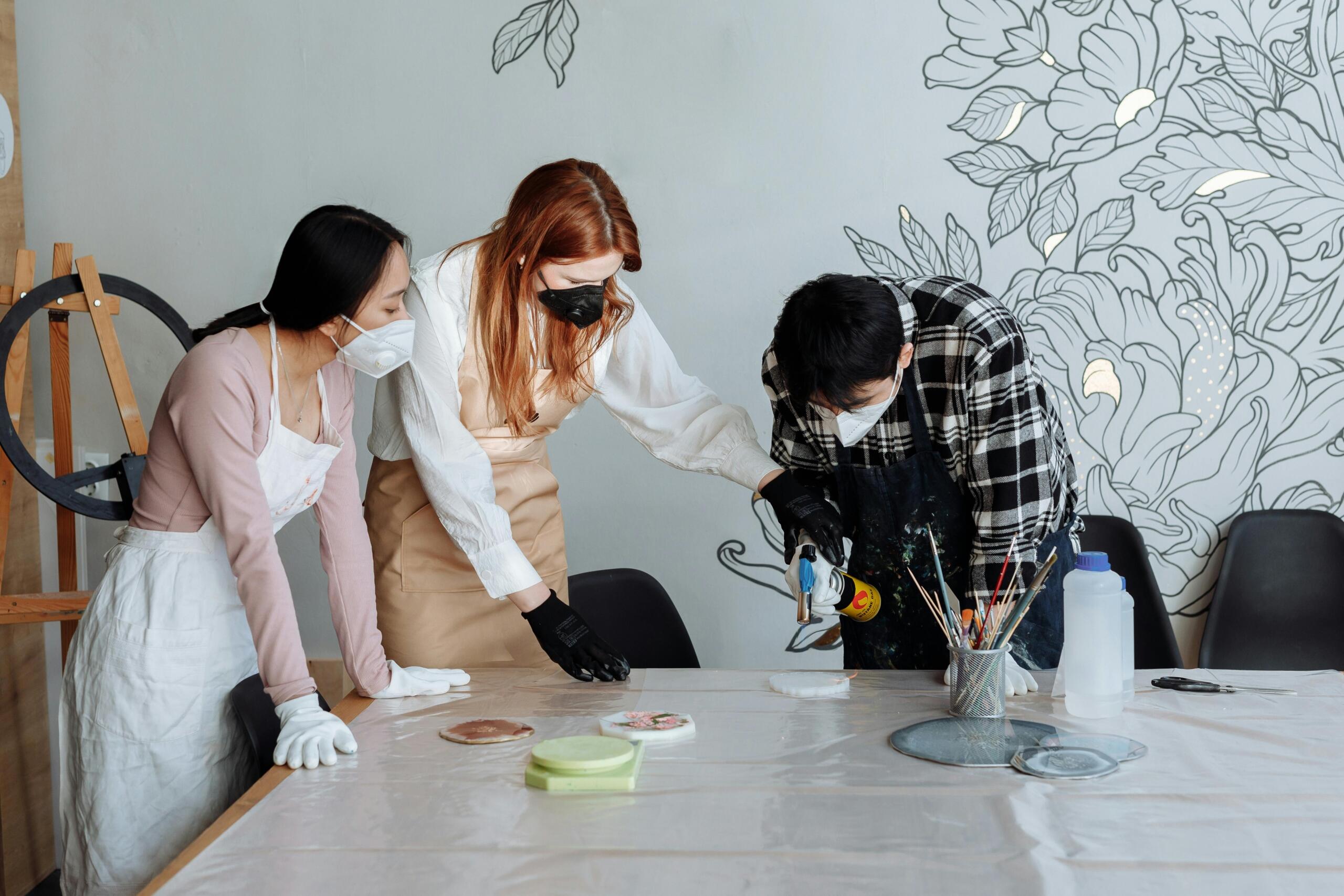 Students and a tutor